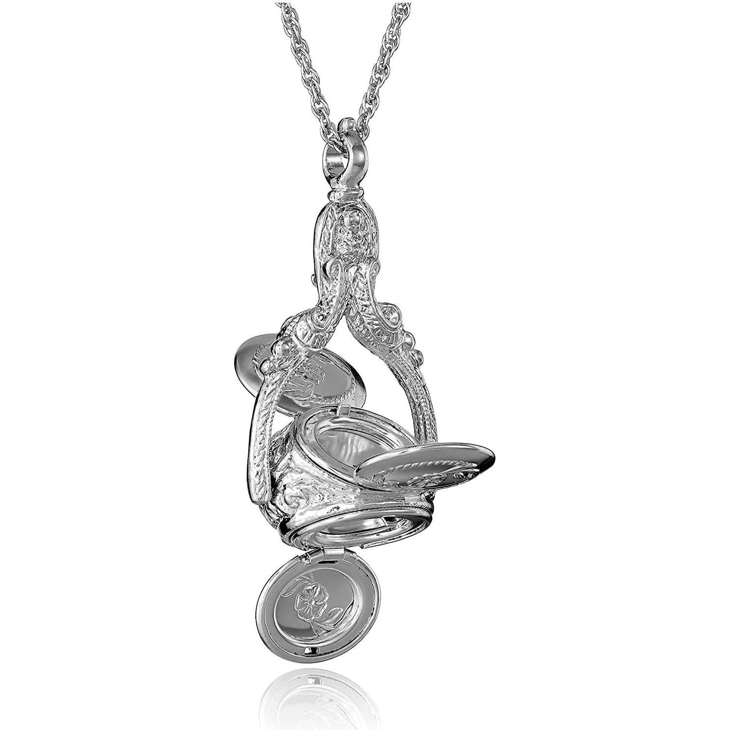 Collar Locket Giratorio Vintage 1928 para Mujeres 76.2 cm