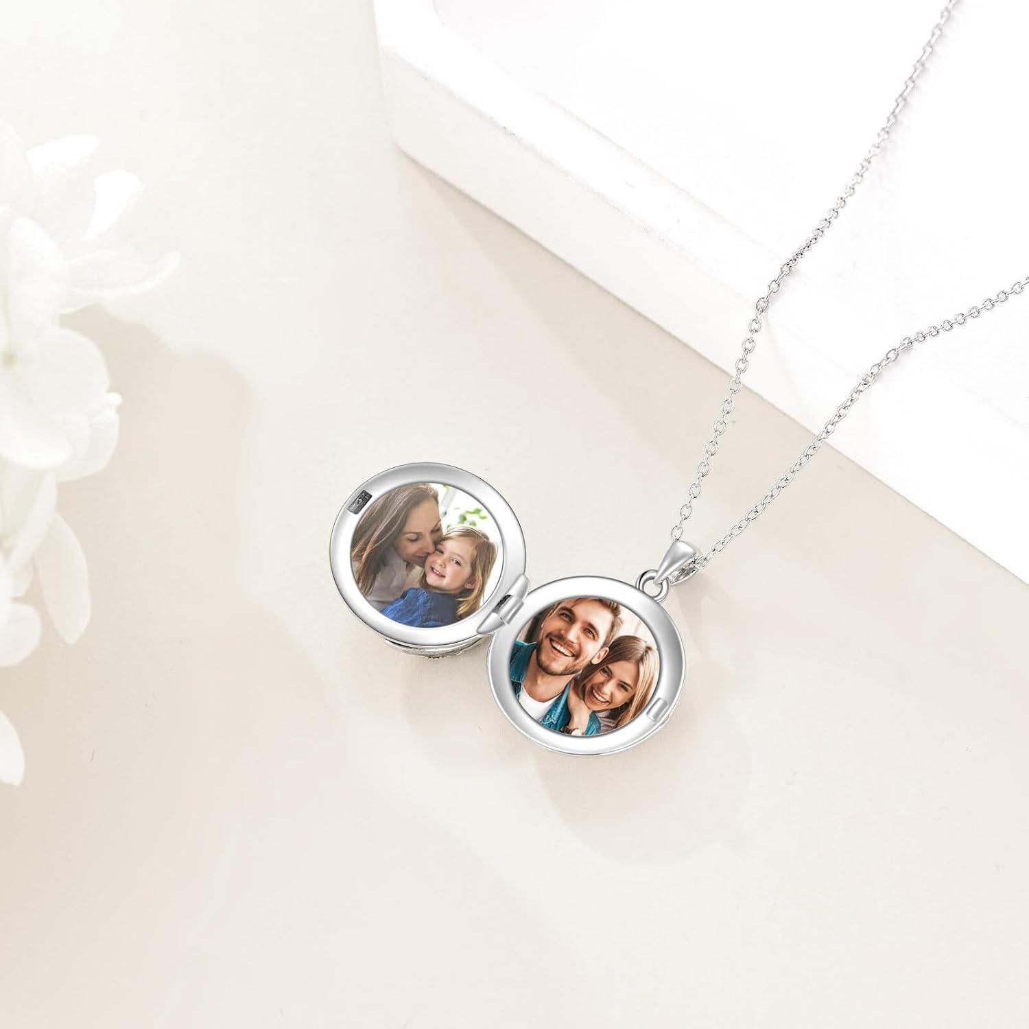 Collar Colgante de Foto de Flor de Girasol POPLYKE en Plata 925