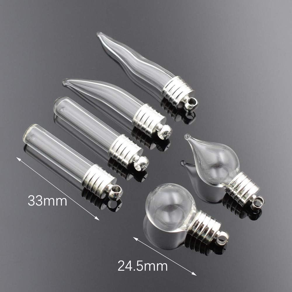 Frasco de vidrio DIY 10 piezas 6mm para colgantes personalizados