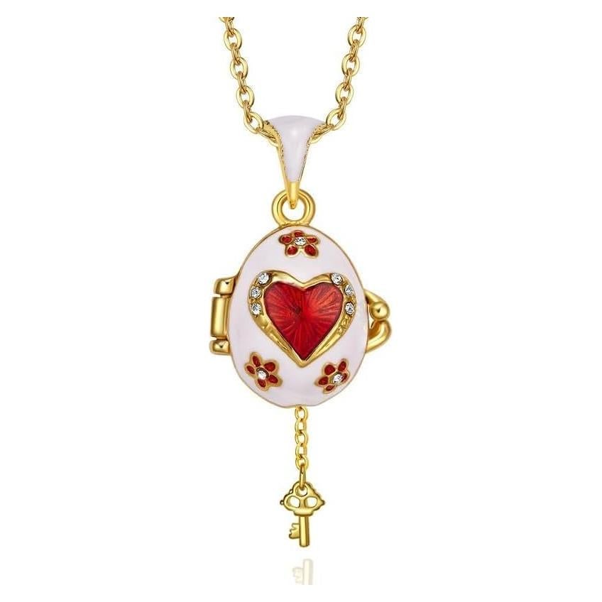 Collar Colgante Vintage de Esmalte para Mujeres - 45.7 cm