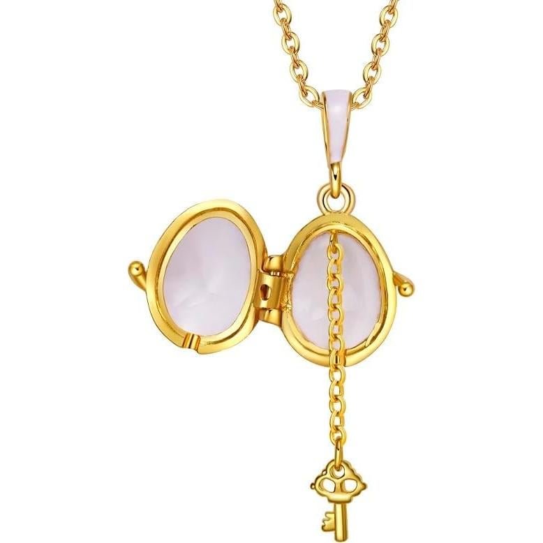 Collar Colgante Vintage de Esmalte para Mujeres - 45.7 cm