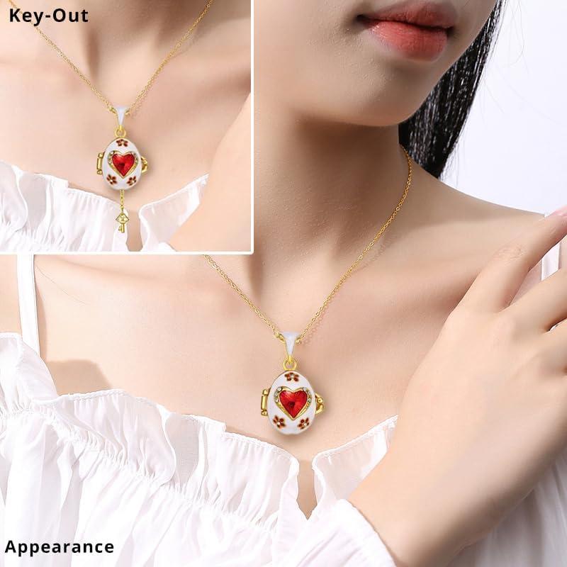 Collar Colgante Vintage de Esmalte para Mujeres - 45.7 cm