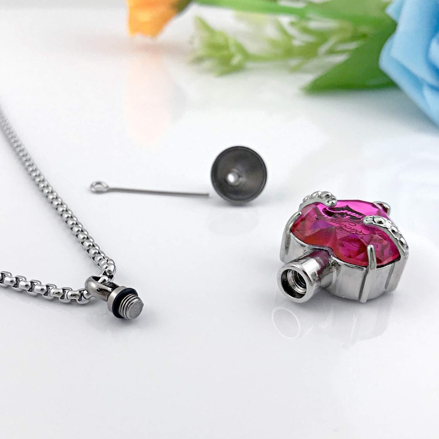 Collar de Urna para Cenizas YOUFENG Corazón Acero Inoxidable 60cm