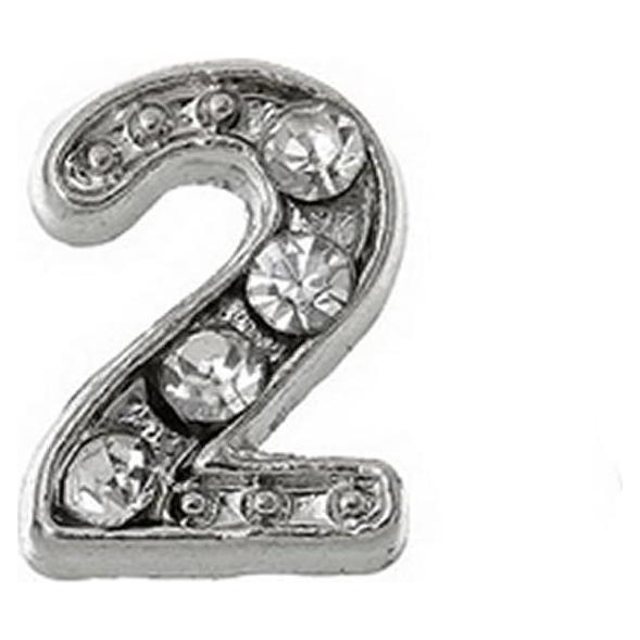 Encanto Flotante Sexy Sparkles Número 2 para Locket de Vidrio