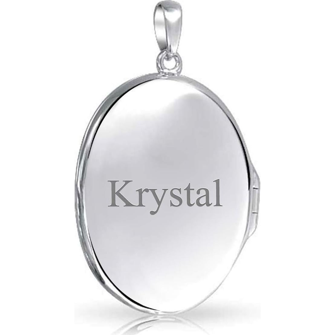 Collar Locket Vintage Madre Amorosa .925 Plata Esterlina Azul