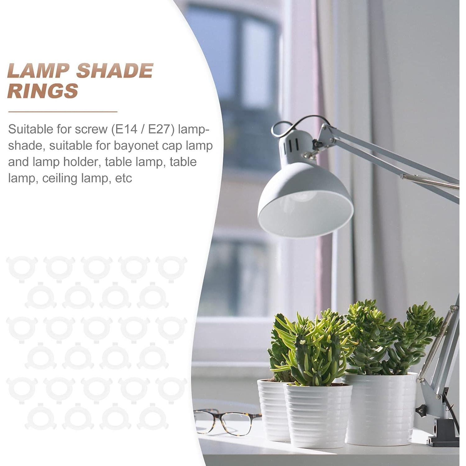 50 Anillos Adaptadores de Pantalla de Lámpara E27 a E14 Balacoo