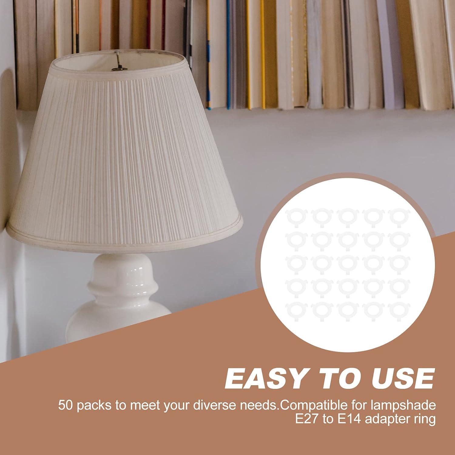 50 Anillos Adaptadores de Pantalla de Lámpara E27 a E14 Balacoo