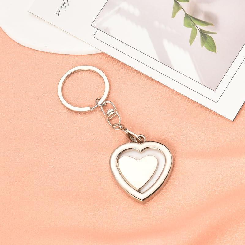 Llavero Marco de Fotos Yaozeio Corazón 60mm para Mujeres y Hombres