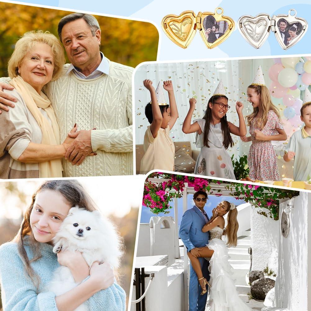 20 Piezas Charm Corazón Marco de Foto UNICRAFTALE DIY Joyería