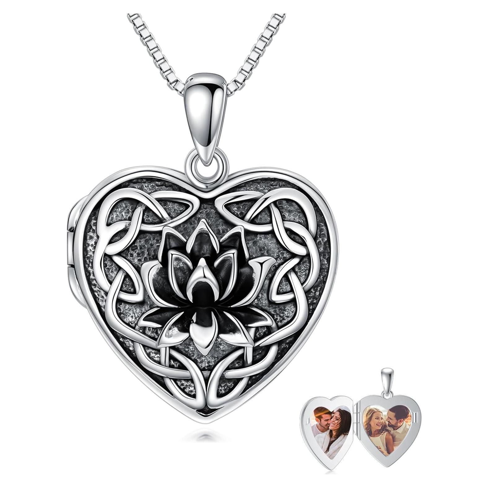 Collar medallón plateado personalizado Dorunmo 925 para fotos