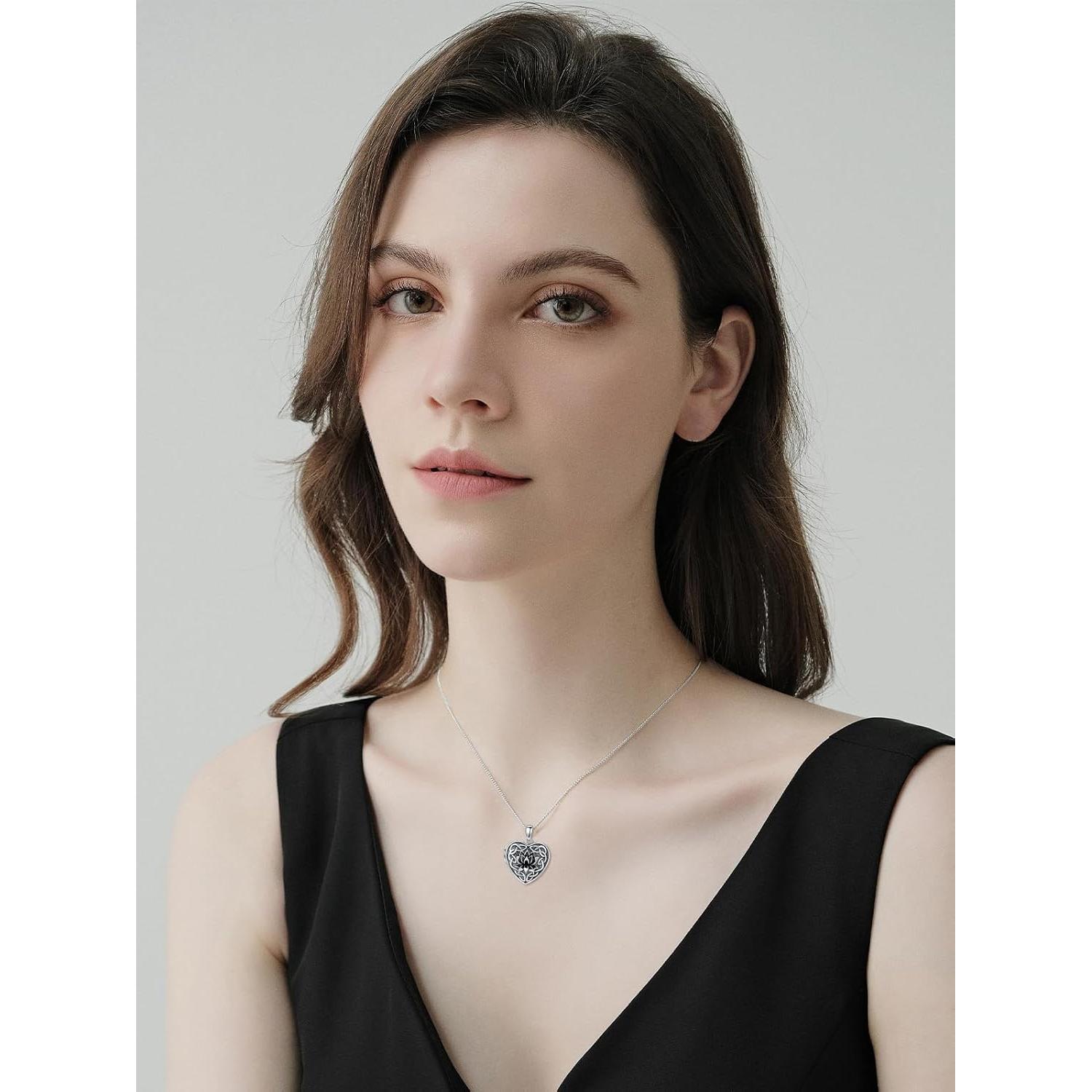 Collar medallón plateado personalizado Dorunmo 925 para fotos