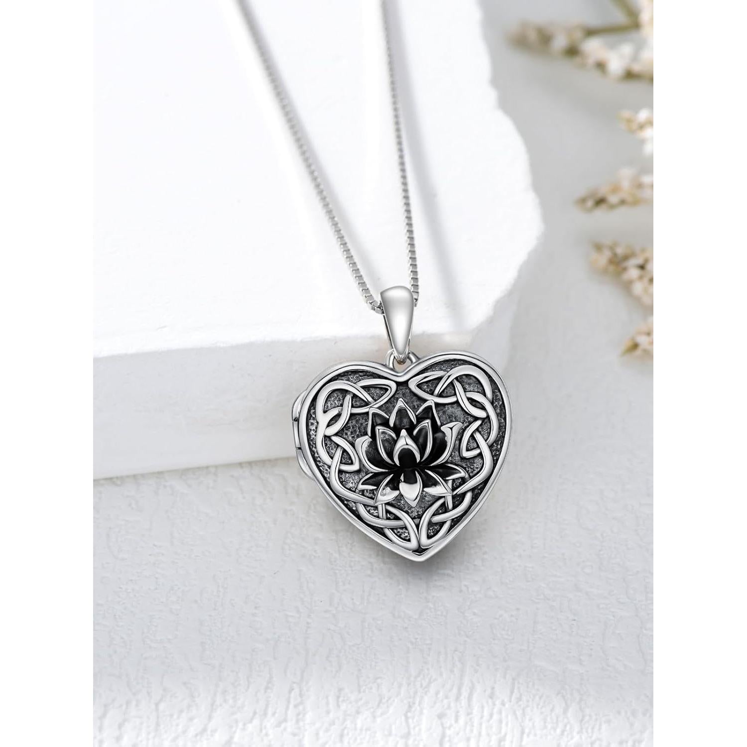 Collar medallón plateado personalizado Dorunmo 925 para fotos