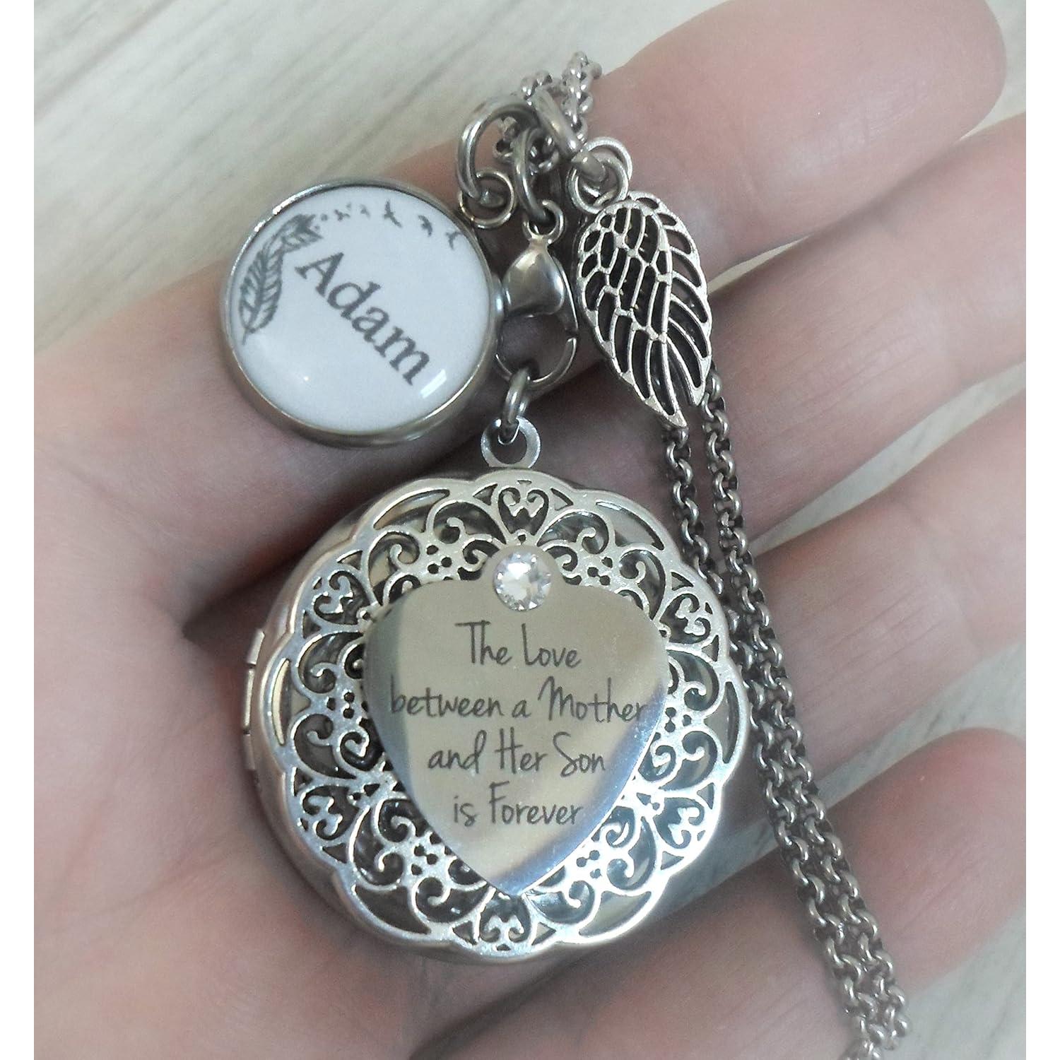 Collar Medallón Madre e Hijo Acero Inoxidable Personalizado