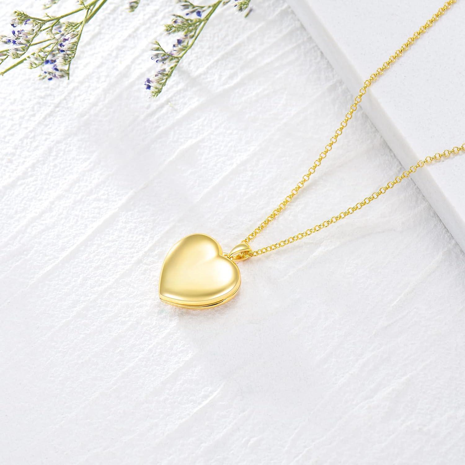 Collar Locket Corazón SOULMEET Oro Blanco 18K Personalizado
