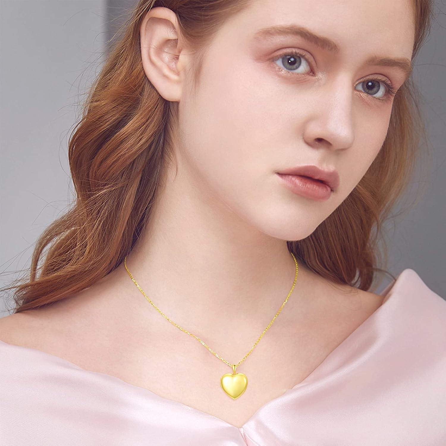 Collar Locket Corazón SOULMEET Oro Blanco 18K Personalizado