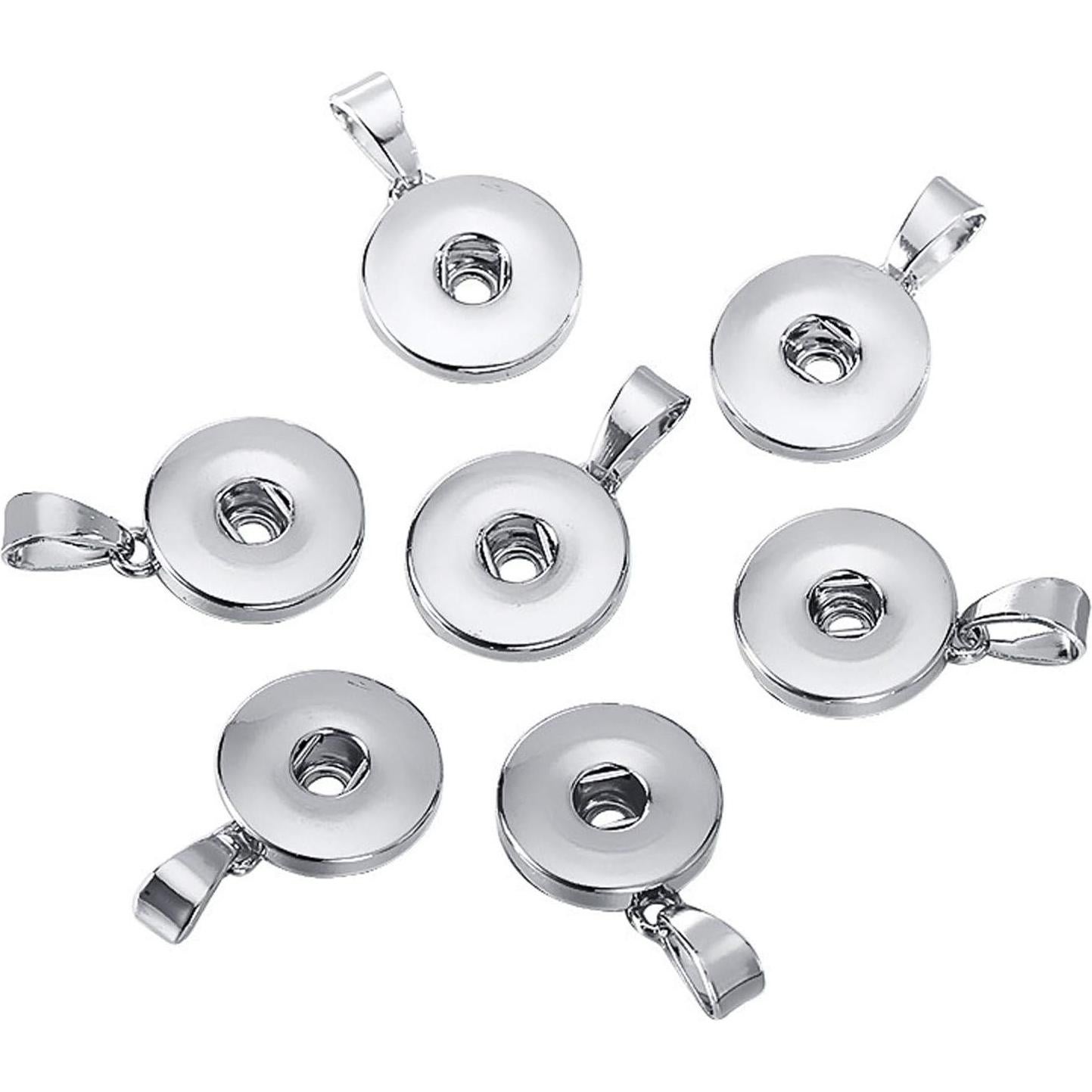 12 Piezas Base Colgante Snap Gewene para Joyas DIY