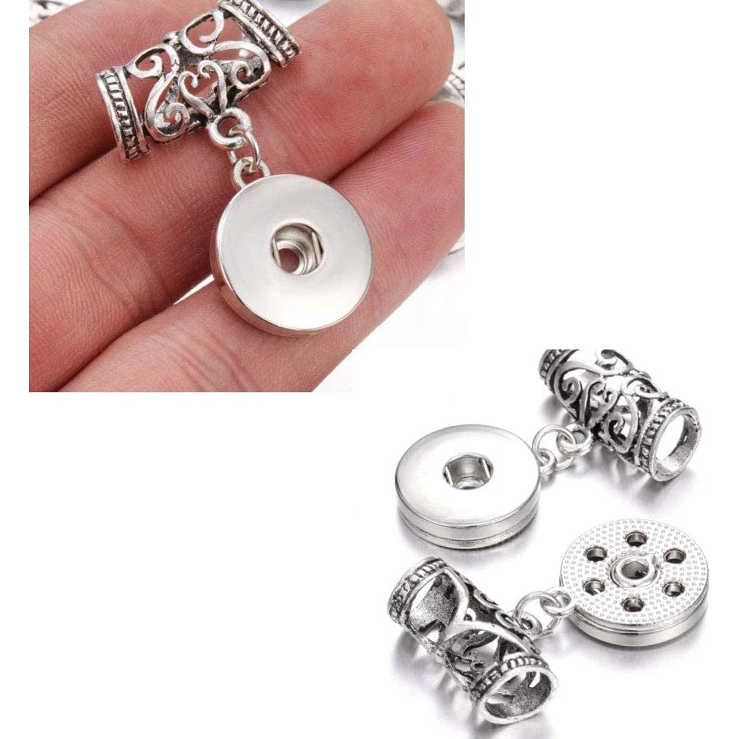 12 Piezas Base Colgante Snap Gewene para Joyas DIY