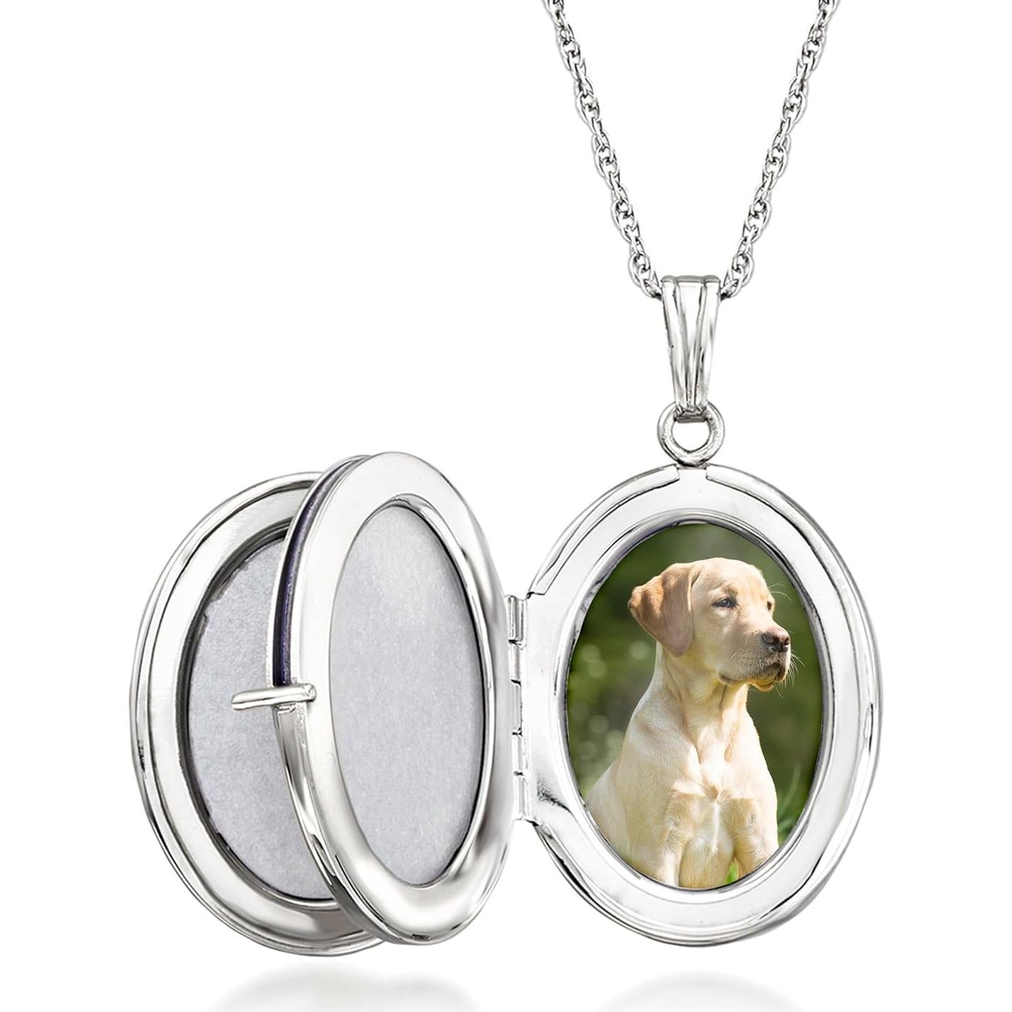 Collar de Medallón Ovalado de Plata Esterlina Ross-Simons 45.72 cm