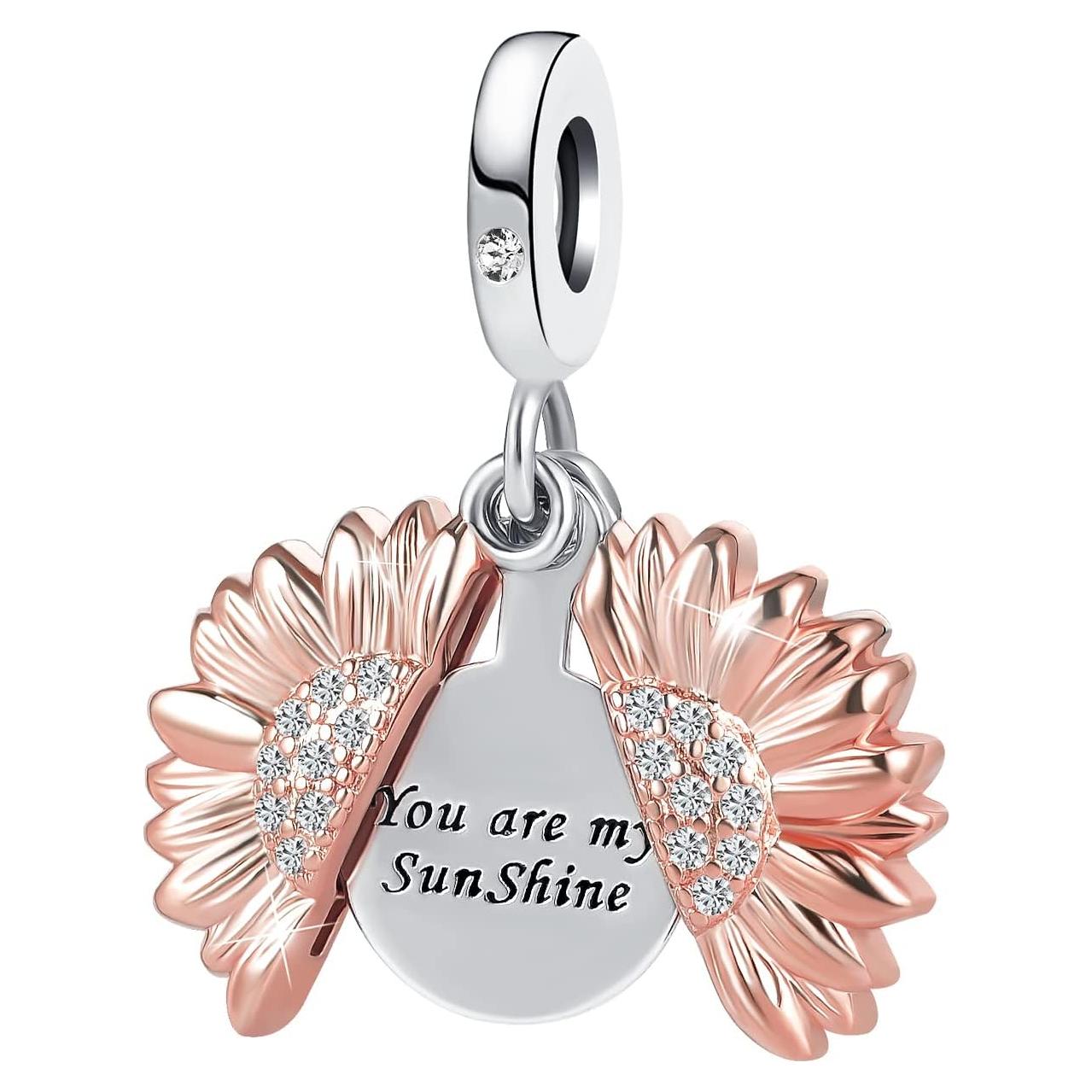 Encanto Colgante Girasol Oro Rosa QeenseKc 1.44cm