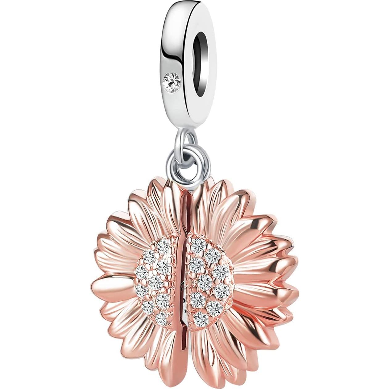 Encanto Colgante Girasol Oro Rosa QeenseKc 1.44cm