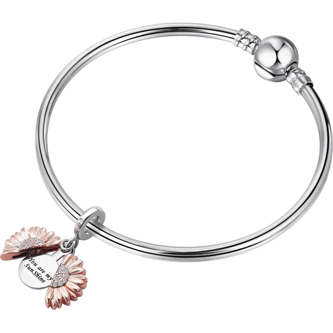 Encanto Colgante Girasol Oro Rosa QeenseKc 1.44cm