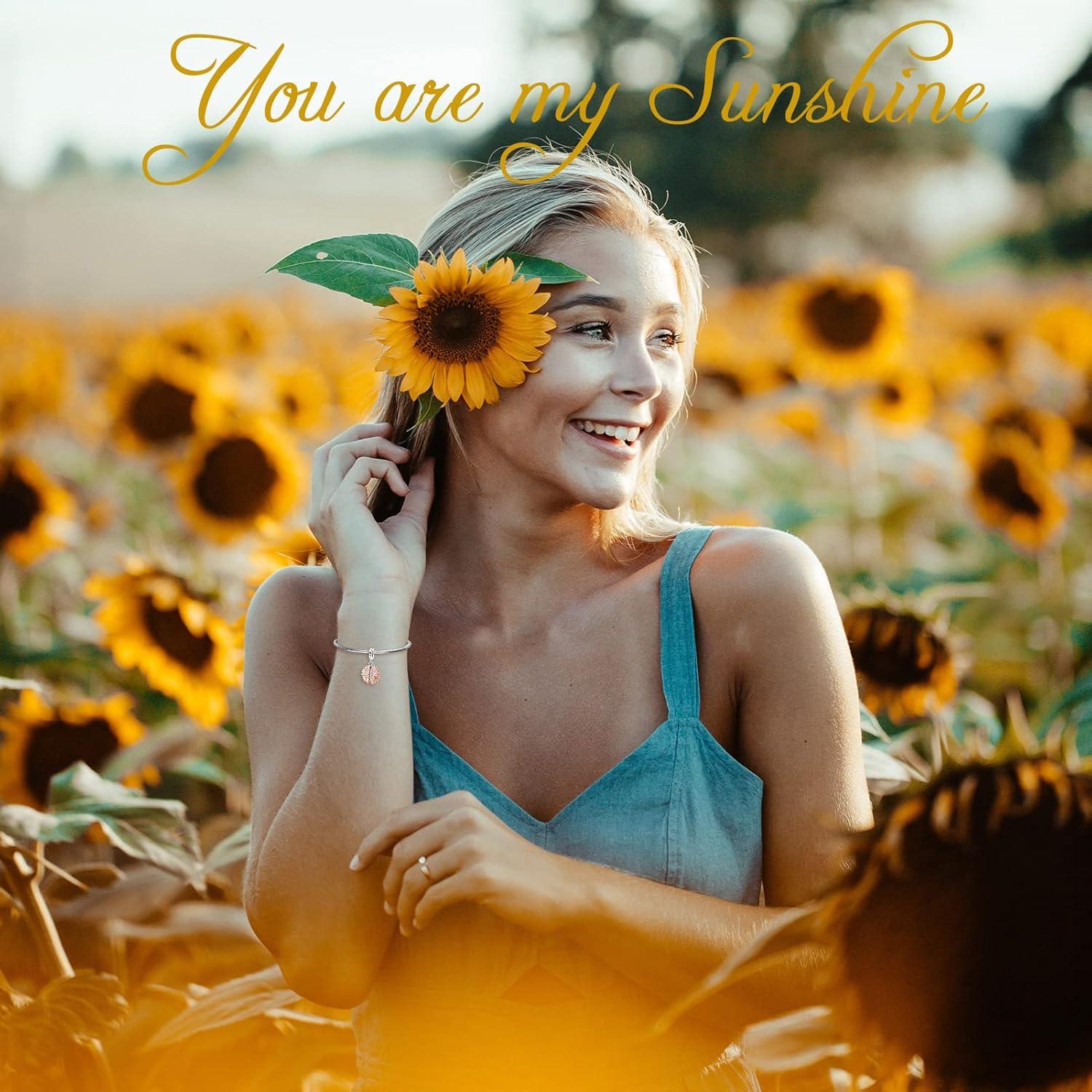 Encanto Colgante Girasol Oro Rosa QeenseKc 1.44cm