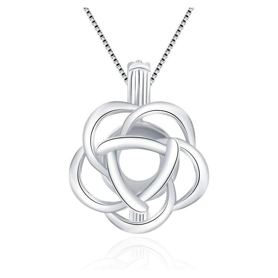 Colgante de Jaula de Rosa LGSY en Plata Esterlina 925