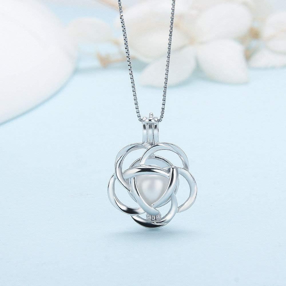 Colgante de Jaula de Rosa LGSY en Plata Esterlina 925