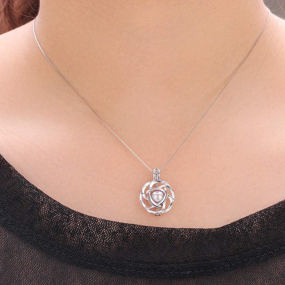 Colgante de Jaula de Rosa LGSY en Plata Esterlina 925