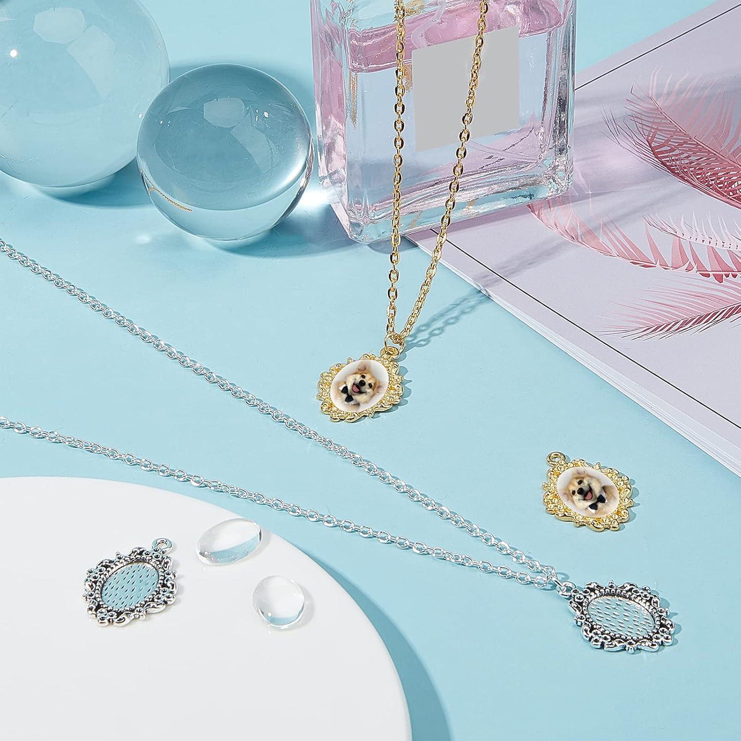 Kit de 100 Bandejas de Colgante Bezel PH PandaHall - Dorado y Plateado