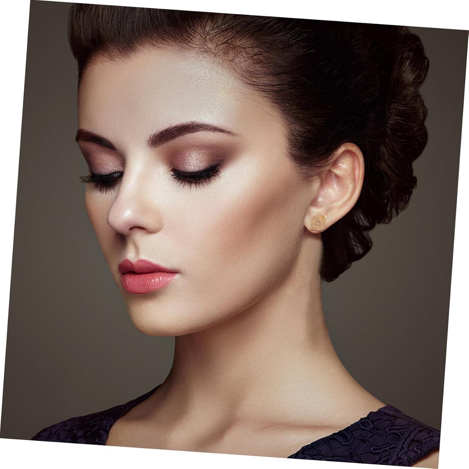 NUOBESTY 4 Pares Base para Pendientes Dorados DIY Joyería