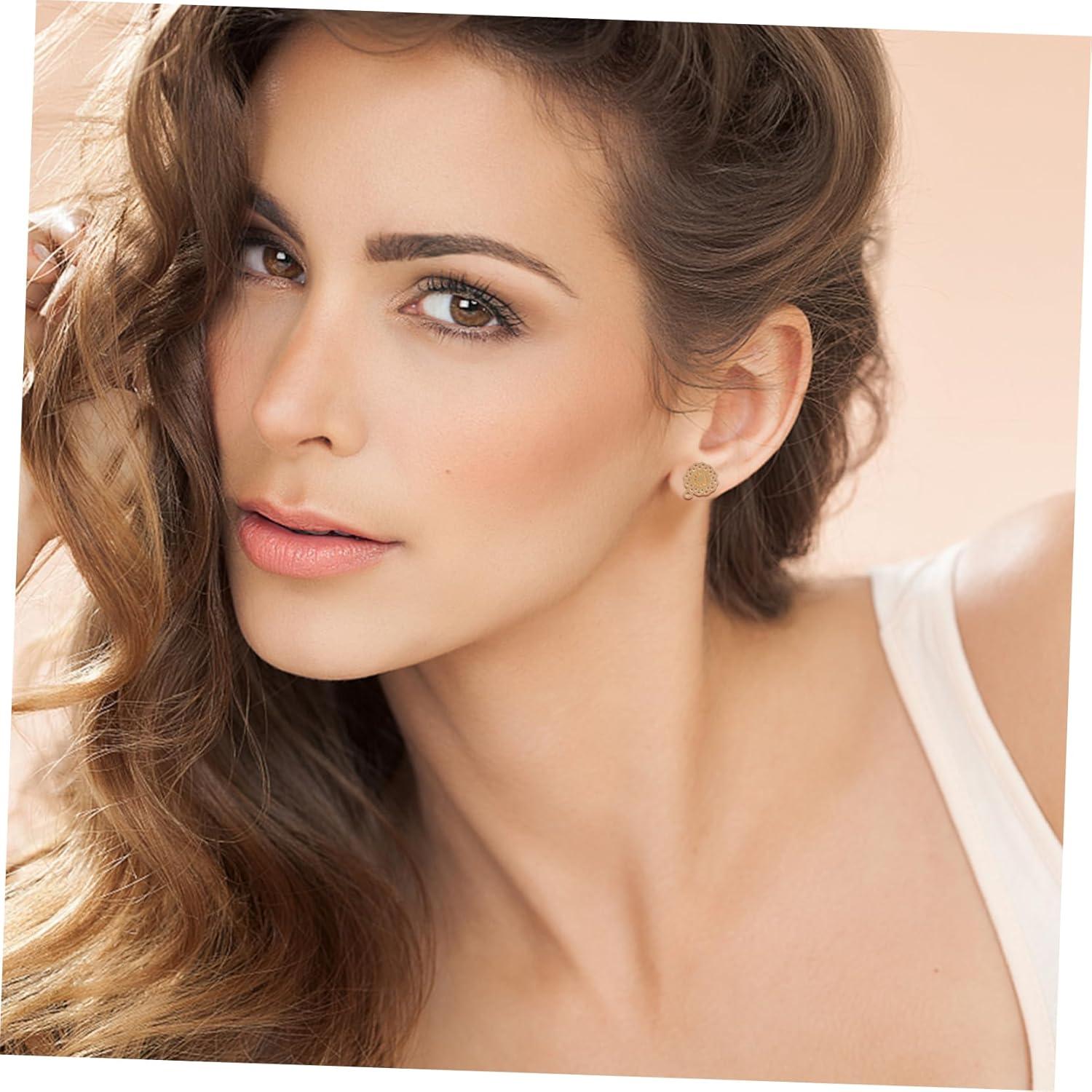 NUOBESTY 4 Pares Base para Pendientes Dorados DIY Joyería