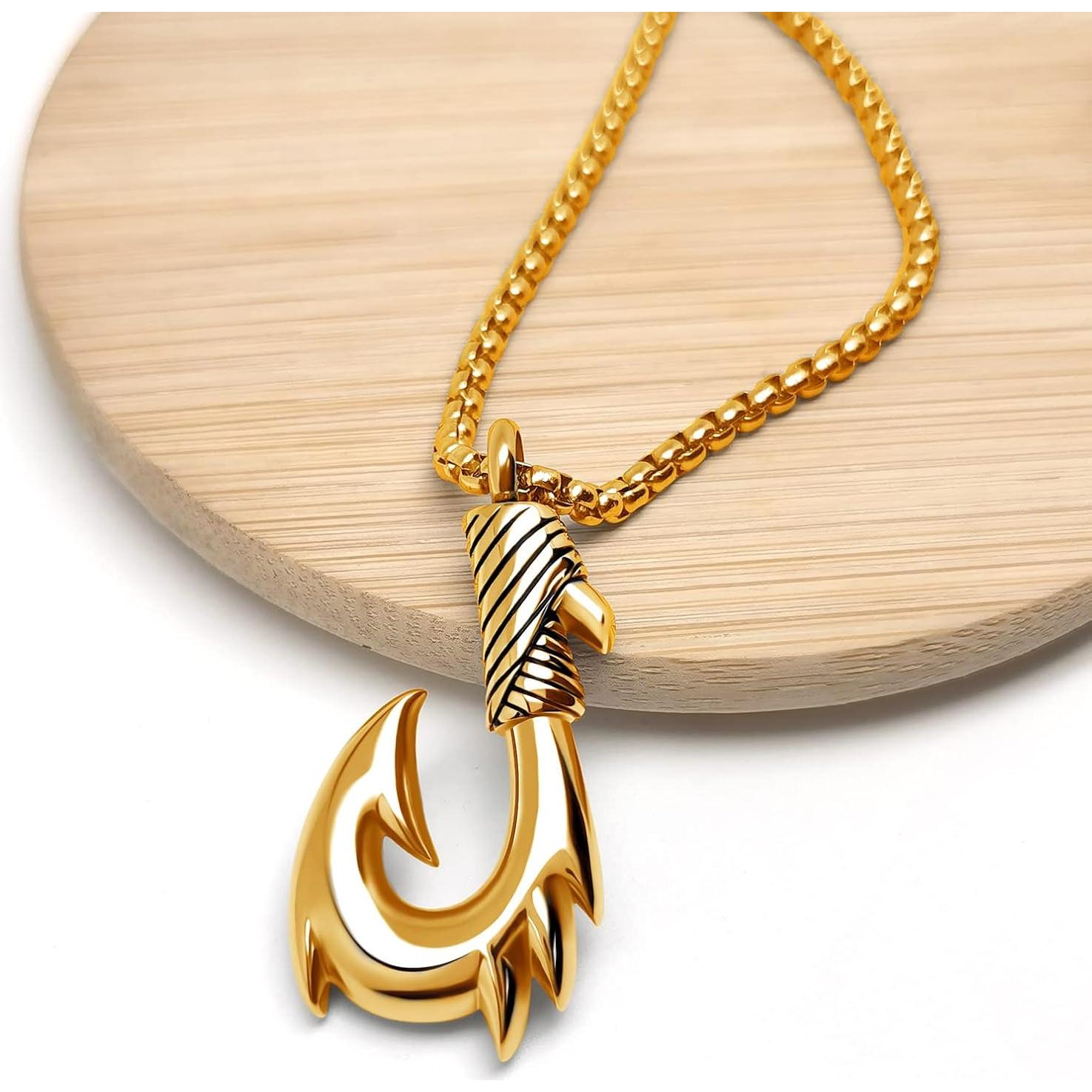 Collar de Urna de Cremación Anzuelo Maori LuxglitterLin 55 cm