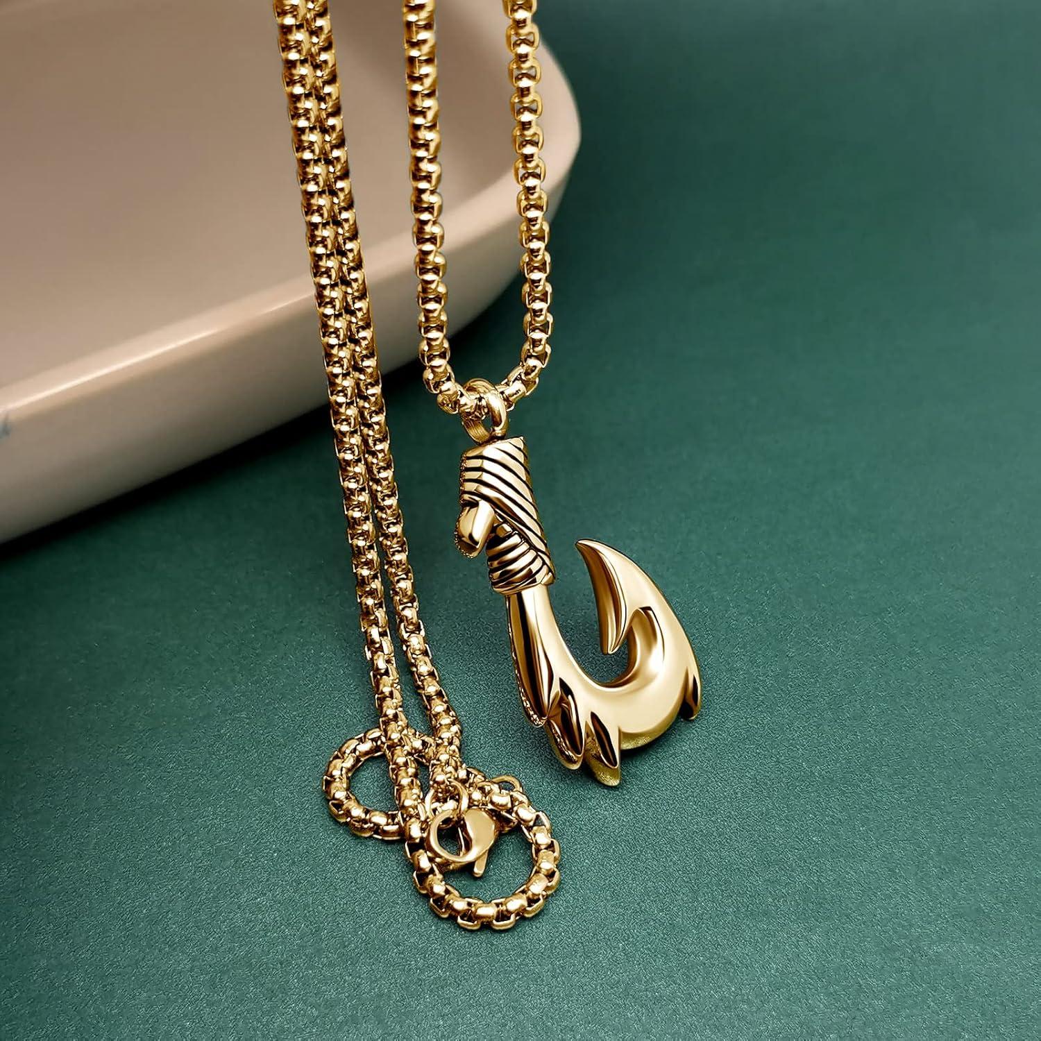 Collar de Urna de Cremación Anzuelo Maori LuxglitterLin 55 cm