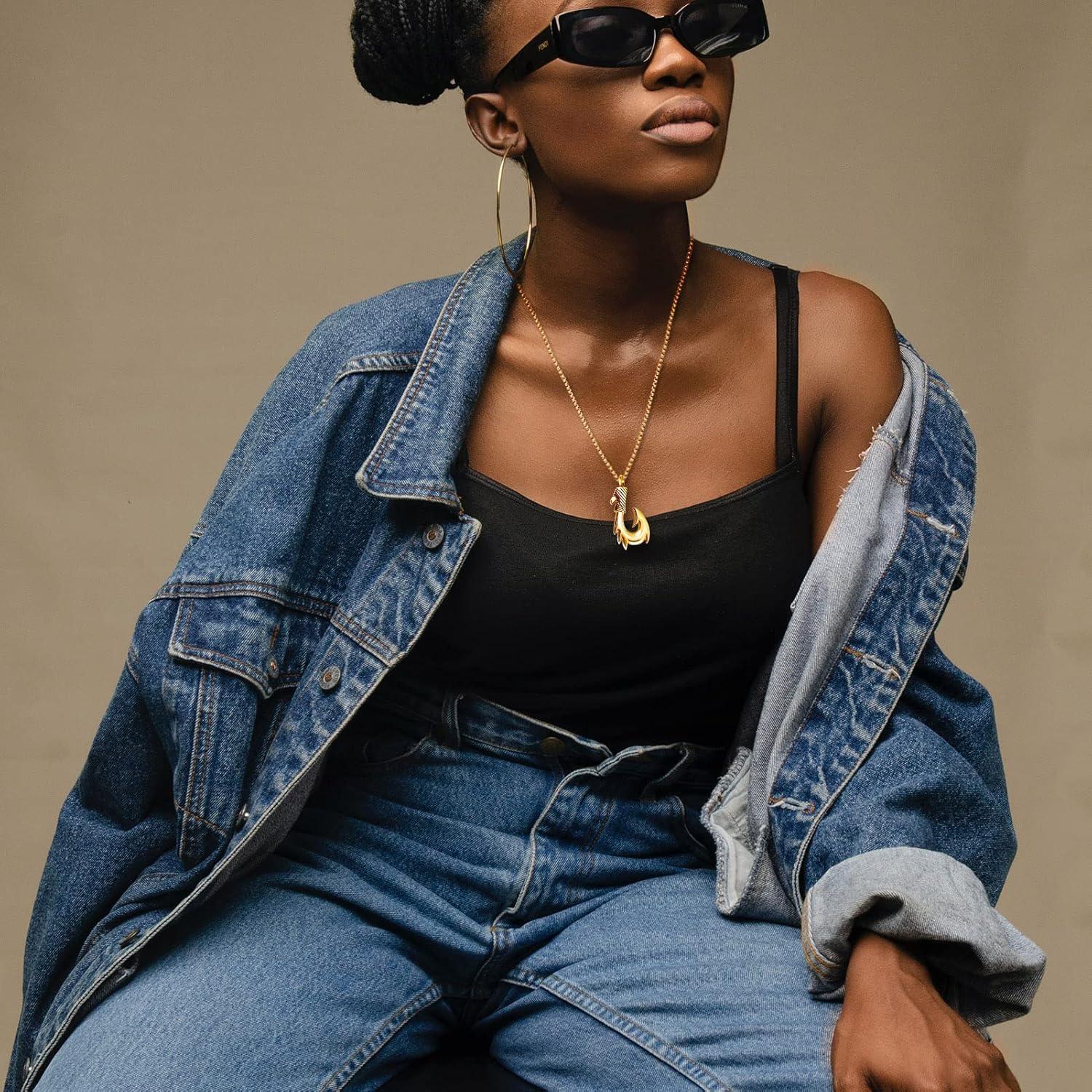 Collar de Urna de Cremación Anzuelo Maori LuxglitterLin 55 cm