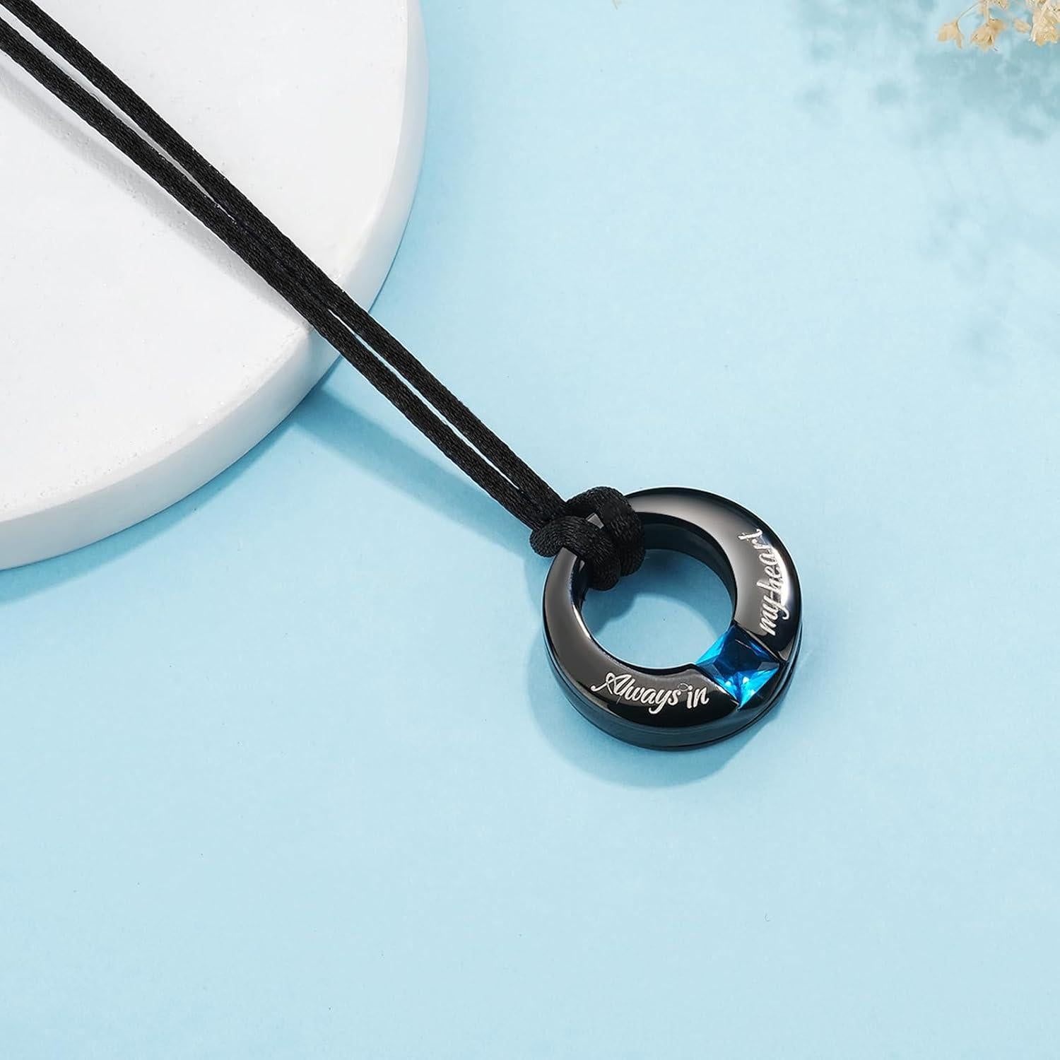 Collar de Urna de Cremación YOUFENG 3 Piezas Acero Inoxidable