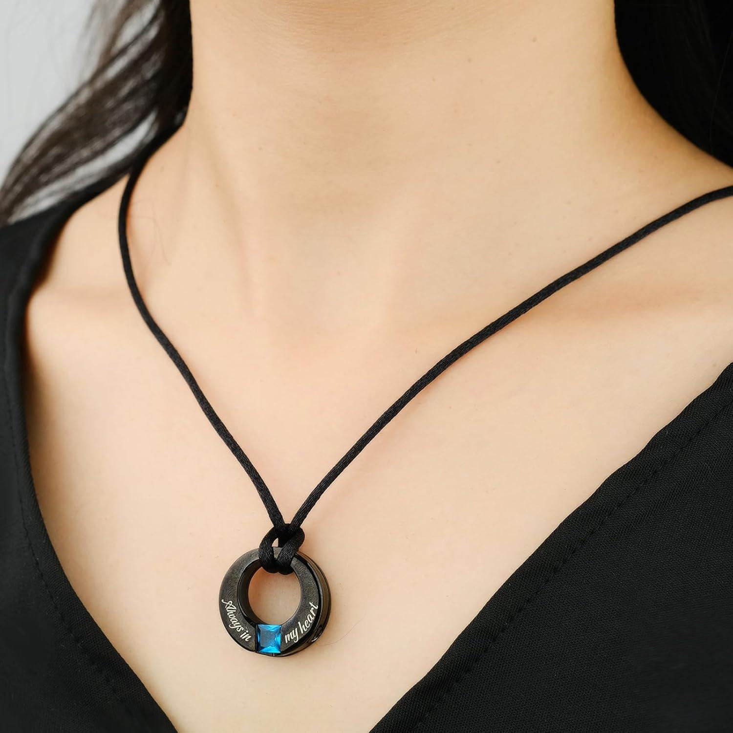 Collar de Urna de Cremación YOUFENG 3 Piezas Acero Inoxidable