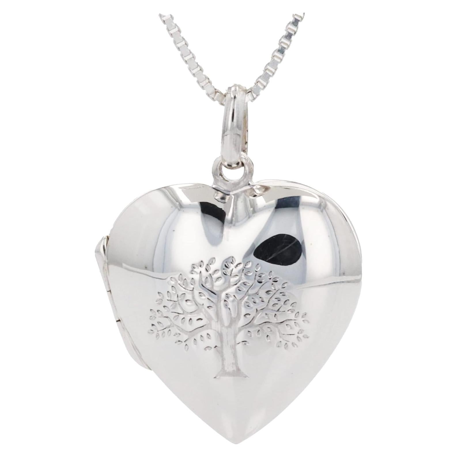 Colgante Árbol de la Vida de Plata de Ley con Cadena 45.72 cm