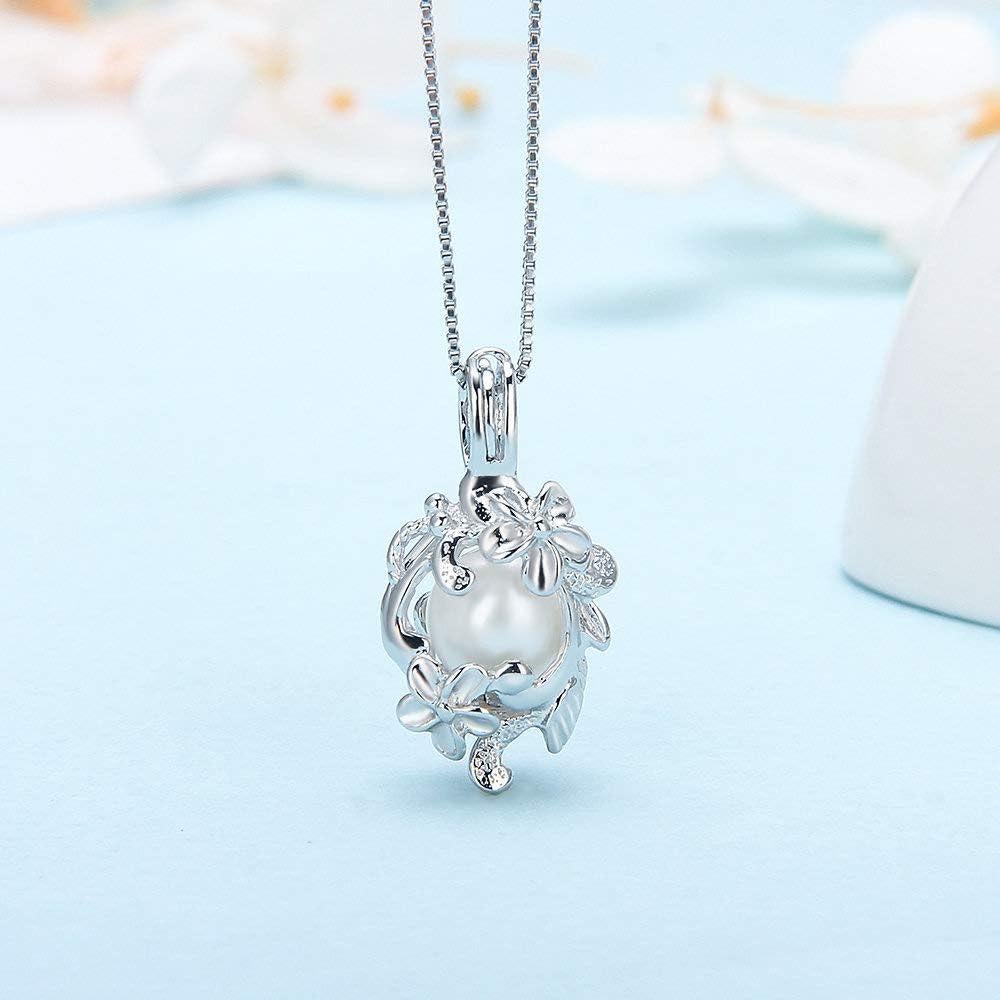 Colgante de Jaula de Flores LGSY en Plata Esterlina 925