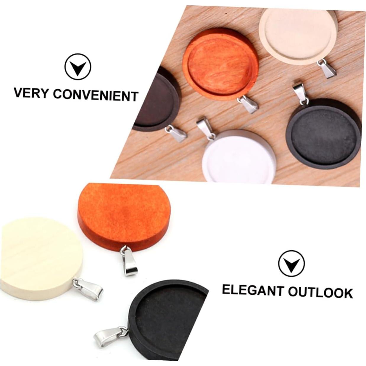 Colgantes DIY de Madera y Acero Inoxidable Gadpiparty - 5 Piezas