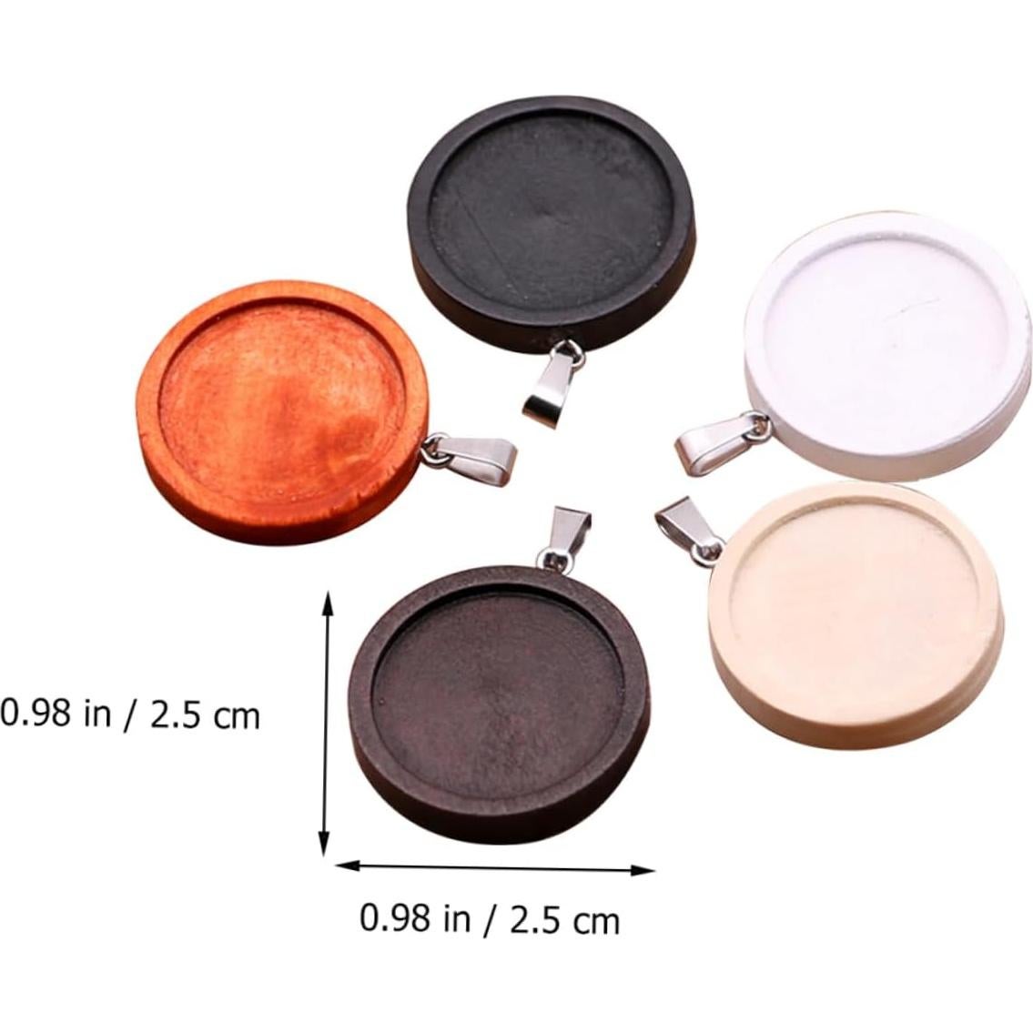 Colgantes DIY de Madera y Acero Inoxidable Gadpiparty - 5 Piezas