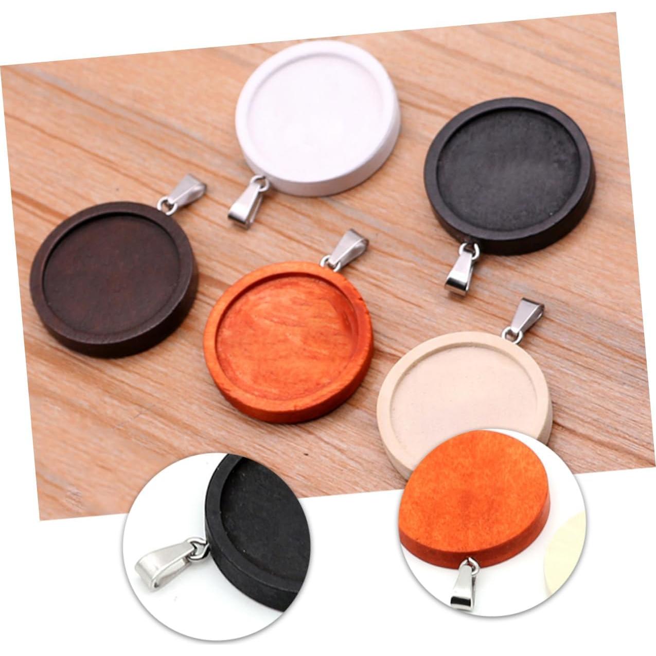 Colgantes DIY de Madera y Acero Inoxidable Gadpiparty - 5 Piezas