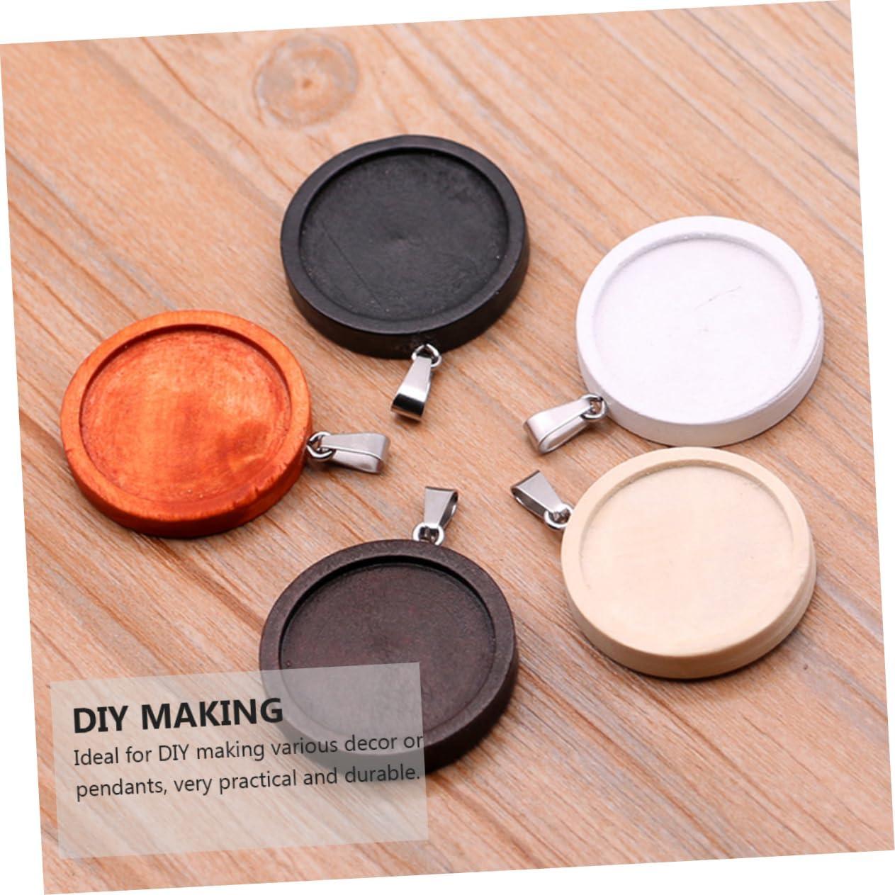 Colgantes DIY de Madera y Acero Inoxidable Gadpiparty - 5 Piezas