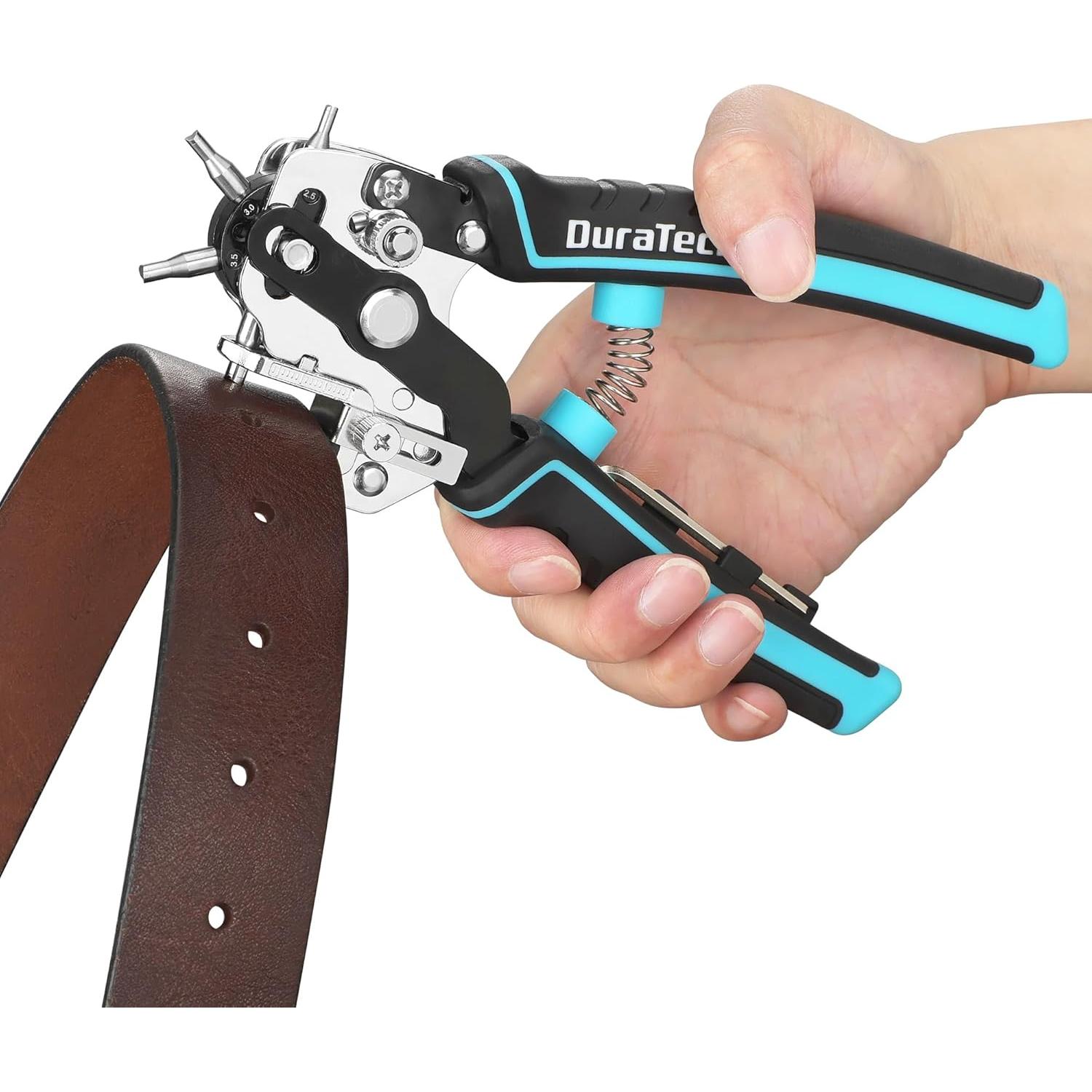 Perforadora de Cuero Duratech con 6 Tamaños de Agujeros