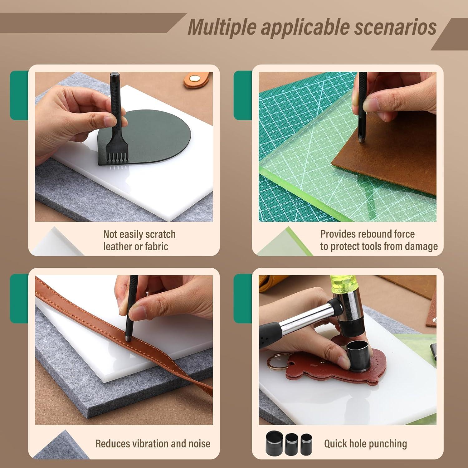 Kit de Perforación de Cuero Yizzvb 52 Formas con Martillo
