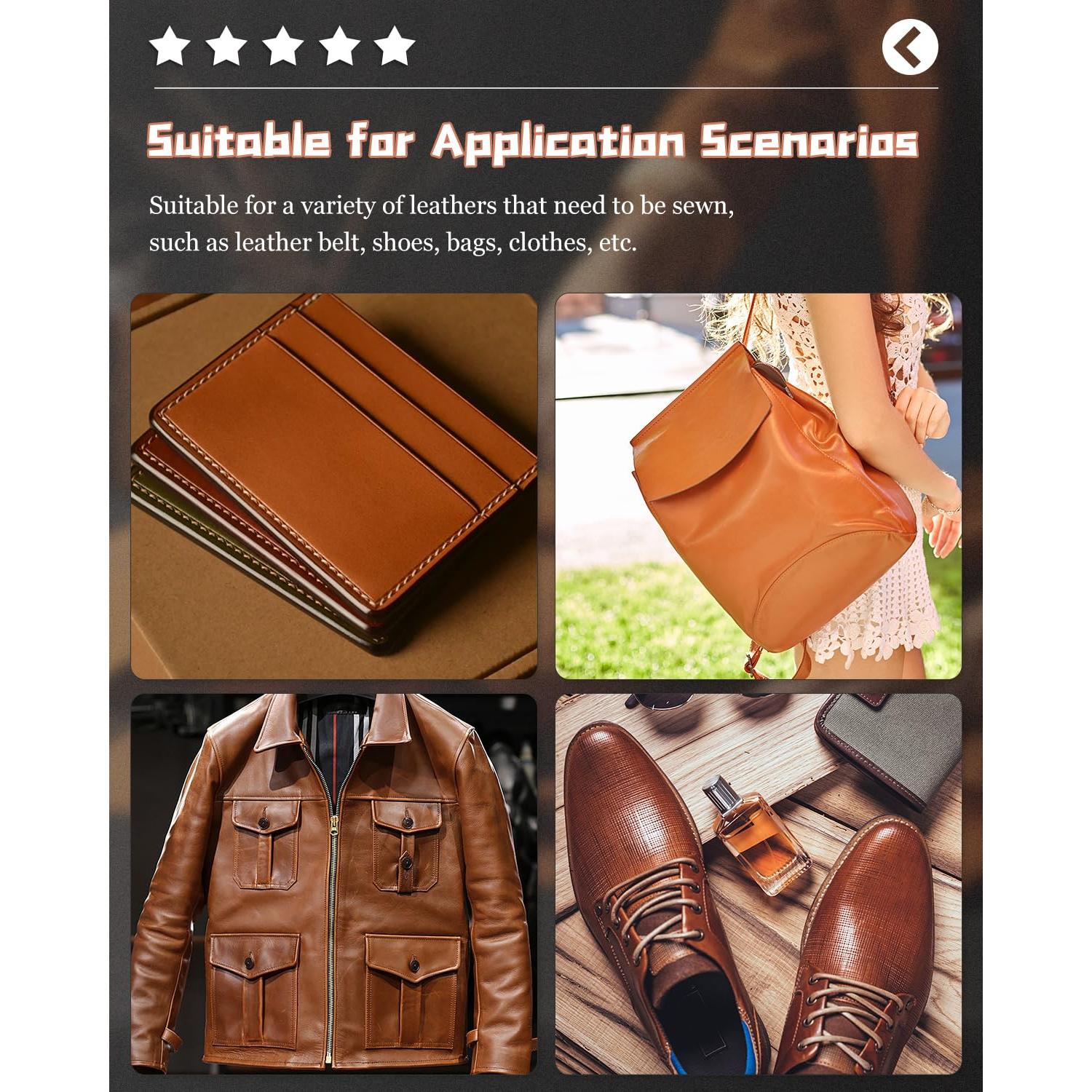 Punzonadora de Cuero FOUSNOW 4mm con 10 Puntas para DIY