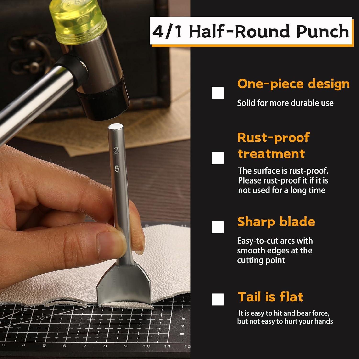 Juego de Perforadores de Cuero Yizzvb 9 Tamaños 10-50mm