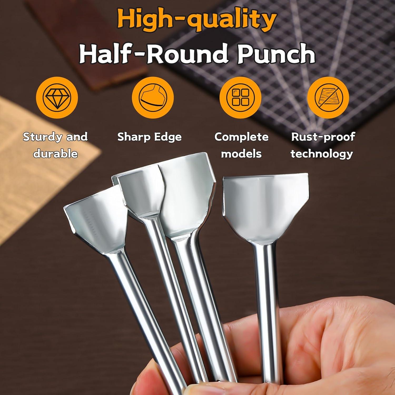 Juego de Perforadores de Cuero Yizzvb 9 Tamaños 10-50mm