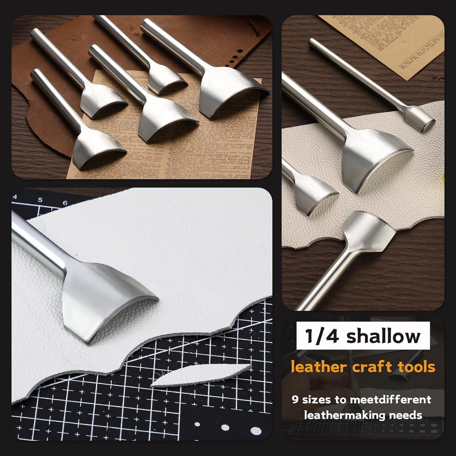 Juego de Perforadores de Cuero Yizzvb 9 Tamaños 10-50mm