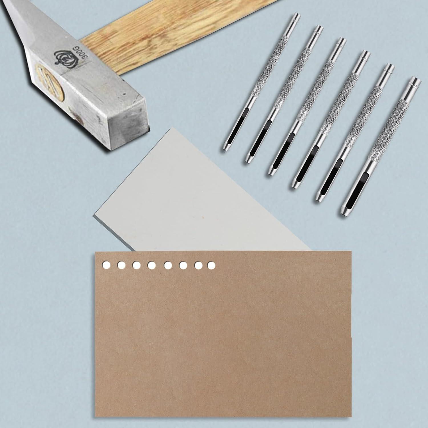 Juego de 9 Piezas de Perforación de Agujeros de Cuero HexinYigjly